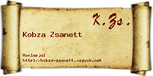 Kobza Zsanett névjegykártya